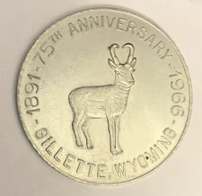 Old Vintage Gillette, Wyoming Pronghorn  Antelope  Good For  Trade Token