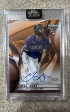 2025 Topps Chrome Black - Autographs Greg Jones #CBA-GJ Orange Refractor /25...