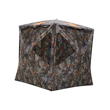 Tag Out Hub Hunting Blind, 3 Person Pop Up Ground Blind, Bloodtrail Woodland 
