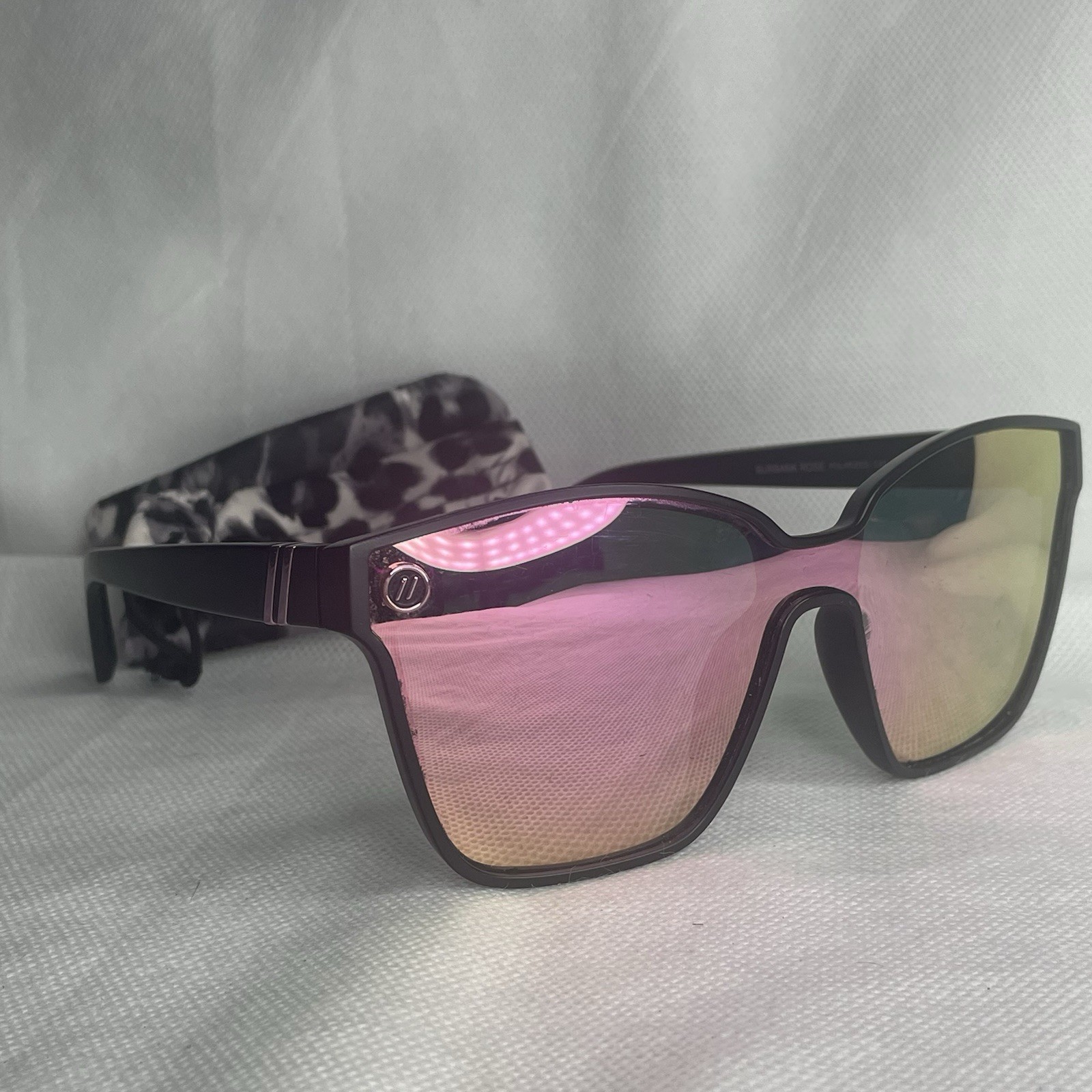 Burbank Rose Polarized Sunglasses Classic Black Frame Rainbo
