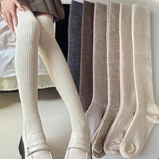 New Winter Solid Color Thigh High Stockings Women Trendy Casual Over The Knee