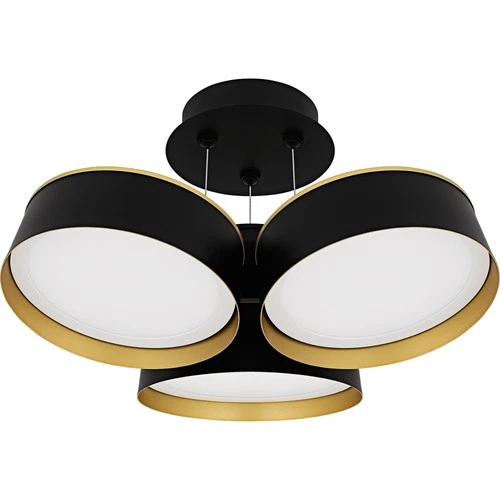 Quoizel BYS1719 Byrnes 19"W LED Semi-Flush Ceiling Fixture - Black - Picture 7 of 7