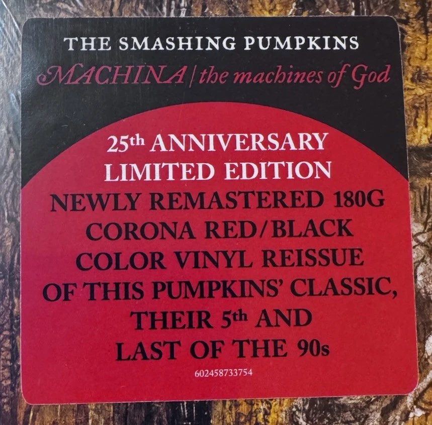 Smashing Pumpkins-MASHINA/The Machines Of God-25 Anniversary Limited Edition Vin Foto 2 de 3
