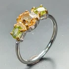 Vintage ring Natural Citrine Ring 925 Sterling Silver Size 7 /R467648
