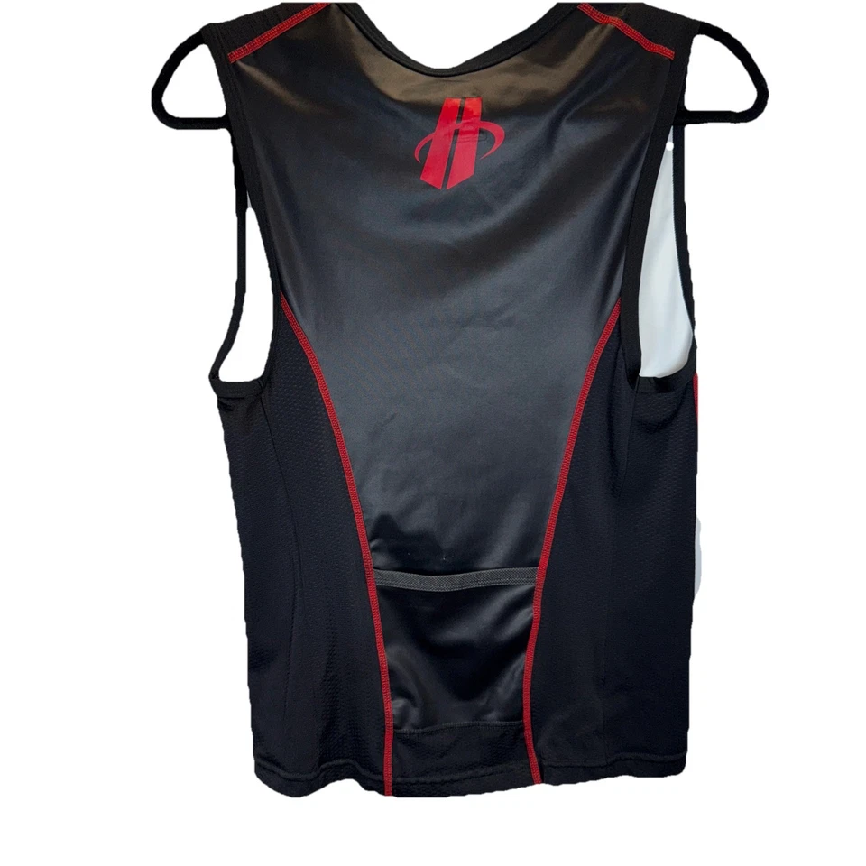 Top de triatlón Hincapie para hombre negro y rojo talla XL logotipo grande bolsillo trasero Foto 3 de 4