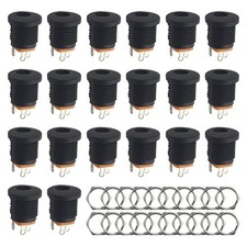 WMYCONGCONG 20 PCS DC Power Jack 5.5mm x 2.1mm 3 Pin Female DC Barrel Jack Pa...