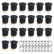 WMYCONGCONG 20 PCS DC Power Jack 5.5mm x 2.1mm 3 Pin Female DC Barrel Jack Pa...