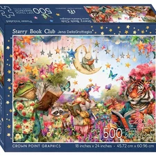 Starry Book Club 500 Piece Soft Touch Jigsaw Puzzle Crown Point New