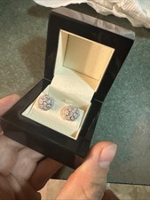 14K White Gold, 0.85 CTW Lab Grown Diamond Stud Earrings