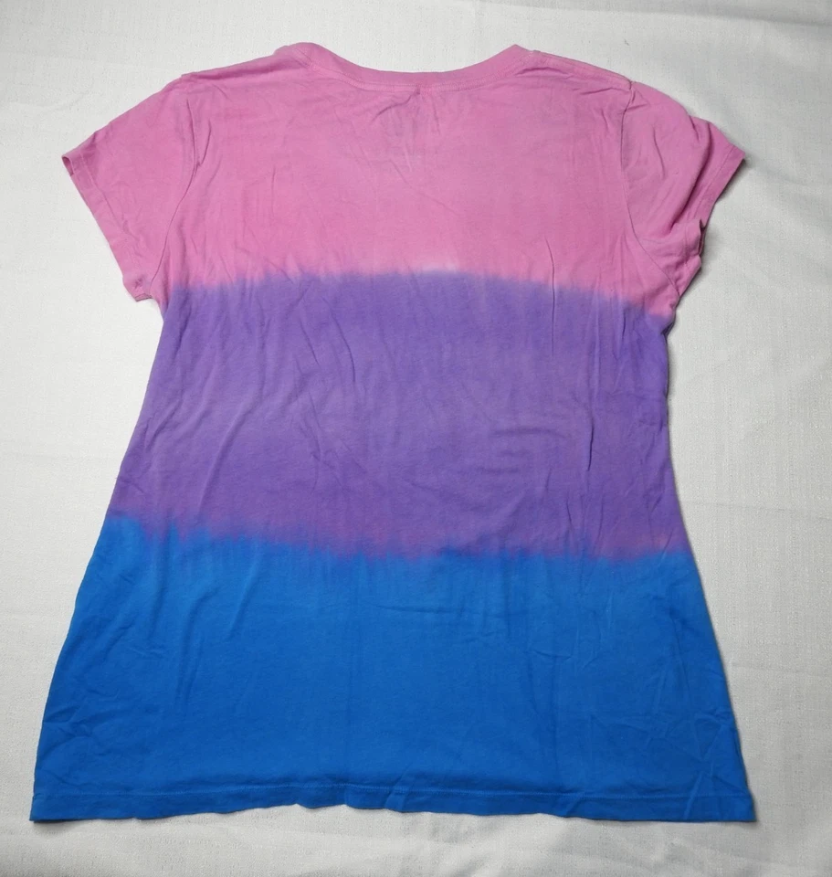 Wound Up Cat Graphic T-Shirt Women’s XXL Tie Dye Ombre Pink Purple Blue SS - Image 4 of 4