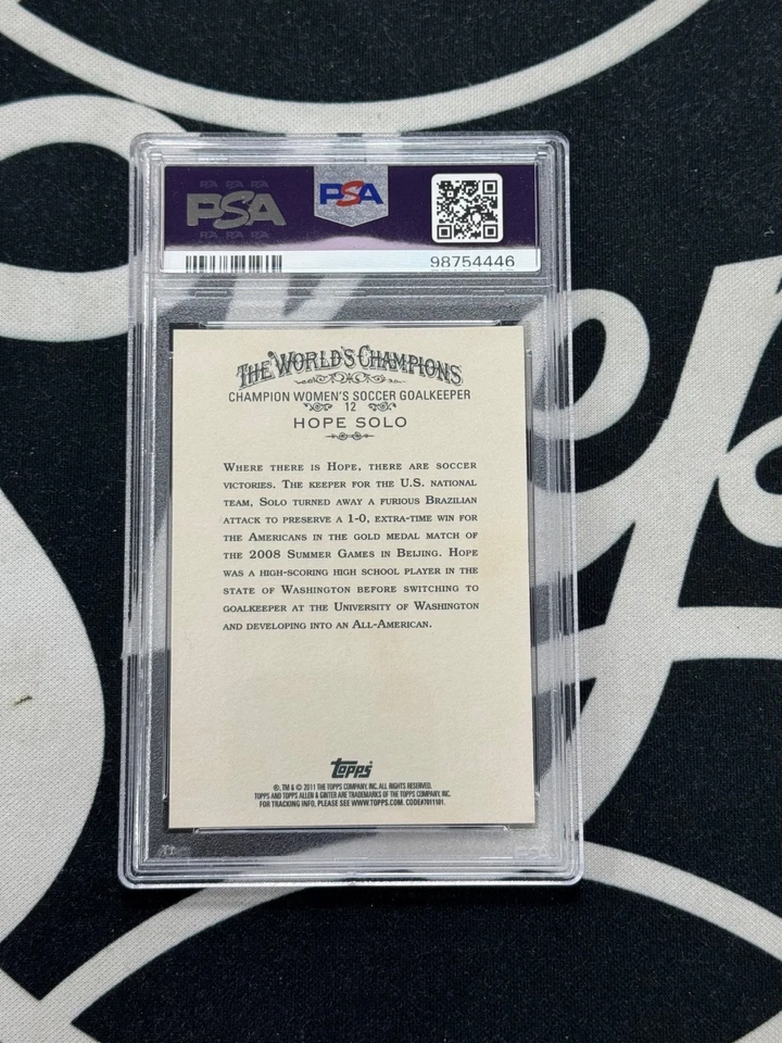 2011 TOPPS ALLEN & GINTER HOPE SOLO PSA 10 Auto The GK GOAT inscript. Signed #12 - Image 2 of 2