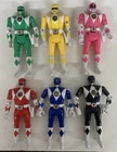 Lot Of 6 Vintage 1993 Mighty Morphin POWER RANGERS Bandai Flip Head 5.5”