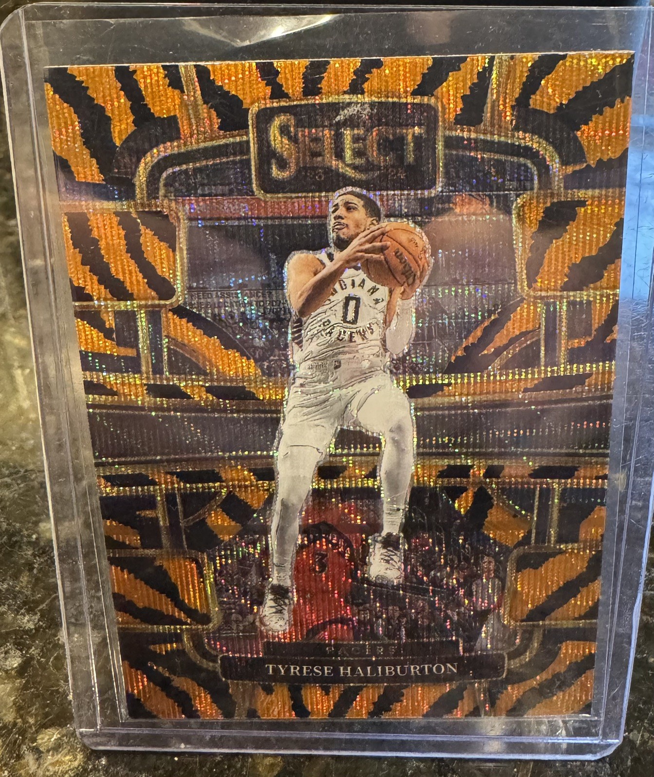 2023-24 Panini Select Tyrese Haliburton #29 Pacers Concourse Tiger Stripes