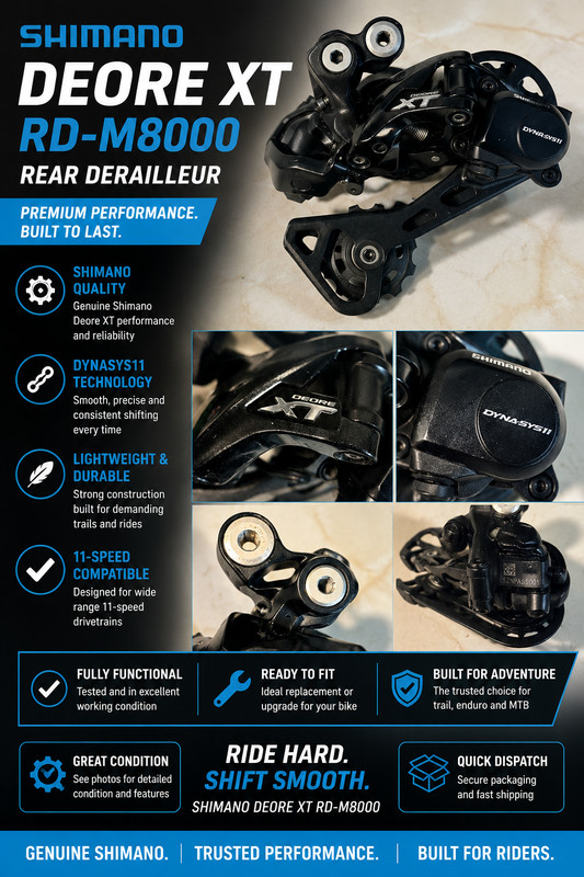 Shimano Deore XT RD-M8050 SGS 11 Speed Rear Derailleur Shadow+ Dynasys11