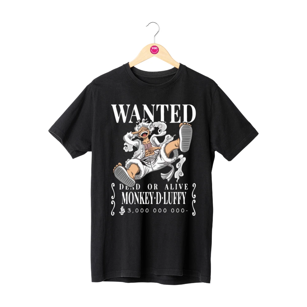 Maglietta One Piece Ufficiale – Monkey D. Rufy Wanted – 100% Cotone, Nero, Uomo - 2