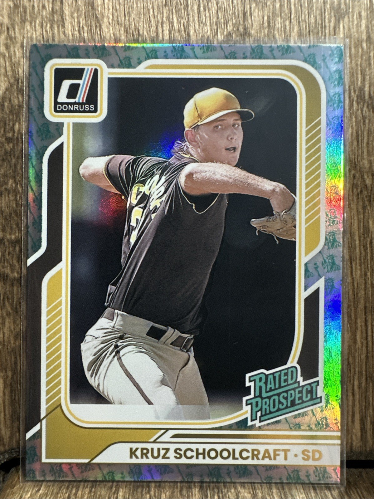 2026 Panini Donruss Kruz Schoolcraft #179 Liberty Parallel Rated Prospect Padres