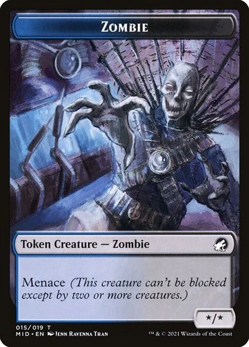 Zombie Token (015) Innistrad: Midnight Hunt MID MTG Magic