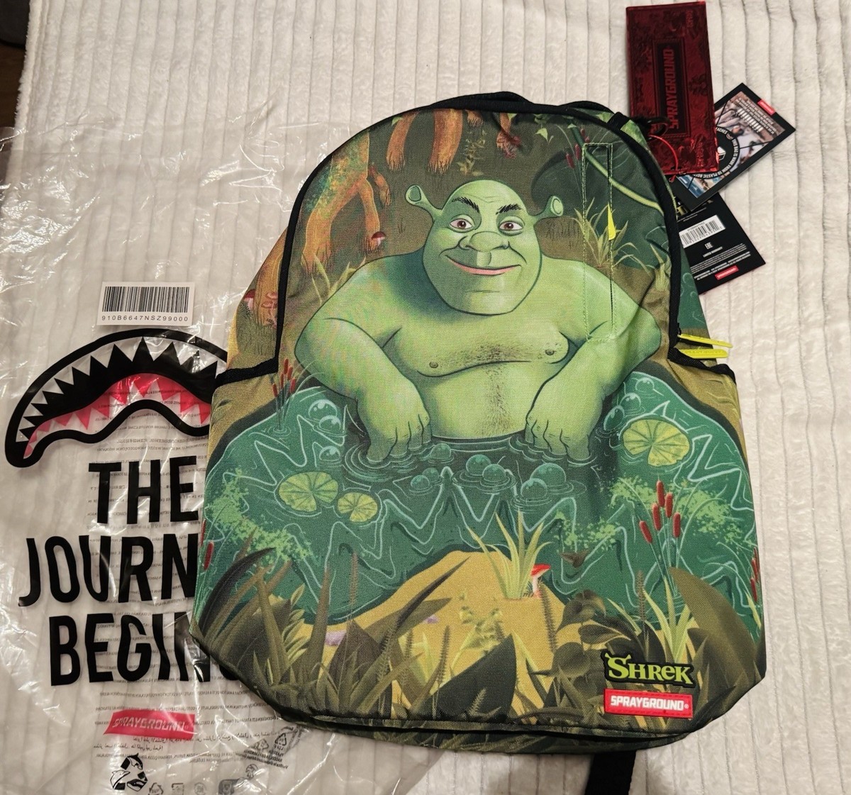 Shrek x Sprayground Limited Edition Backpack Rare! Sold Out. NEW