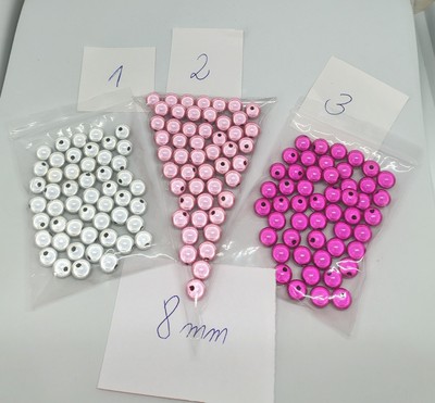 8 mm 50St. Miracle Beads Magic Perlen Wunderperlen 3D Effekt Ilumination