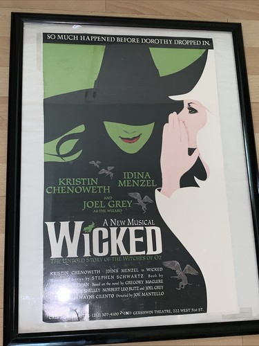 WICKED A New Musical Gershwin Theatre Broadway Play 22x14 Poster Witches of Oz