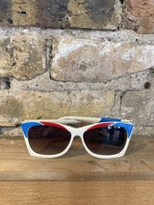 Vintage 60s 70s Cool Ray Polaroid Bright Colorful White Sunglasses