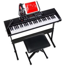 Best Choice Products - 61-Key Beginners Electronic Keyboard Piano Set w/ LED,...