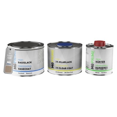 Autolack Set Dose spritzfertig für Subaru 448 Sepia Basislack 2K Klarlack 1,25L