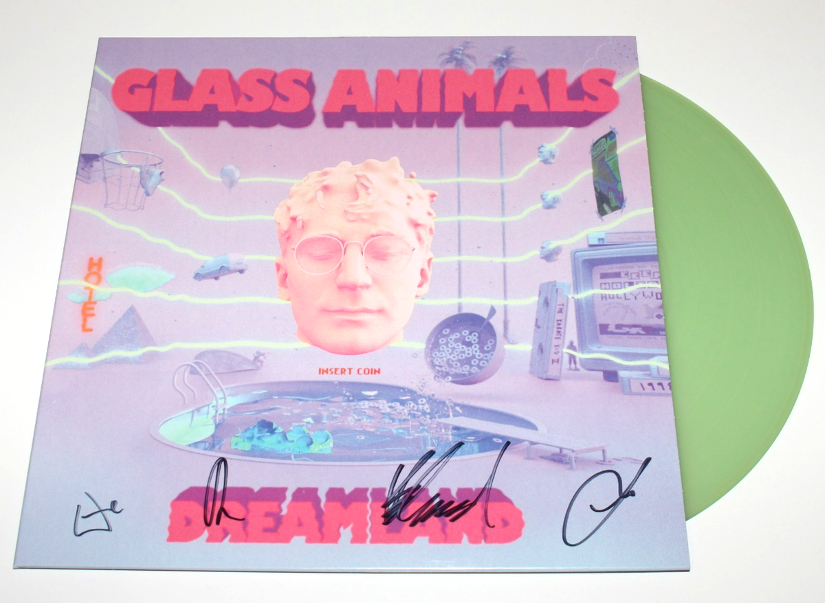 GLASS ANIMALS BAND SIGNED DREAMLAND ALBUM VINYL RECORD x4 COA ZABA