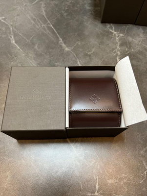 2025 Patek Philippe Travel Watch Case Dark Brown Leather – Compact