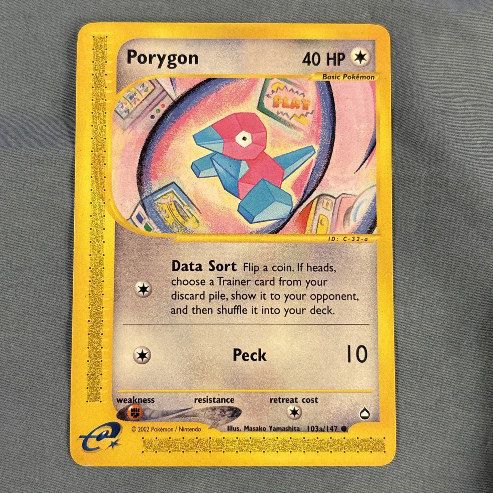 Pokémon PORYGON 103a/147 Aquapolis Common TCG NM e-Reader Unlimited Regular