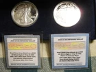 DANIEL CARR 2009 THIN & THICK DC Proof Silver American Eagle 1 oz coin set w/COA