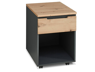 Rollcontainer Bürocontainer Eichedekor MAILAND I Dekor Eiche Grau B45 H66 T55