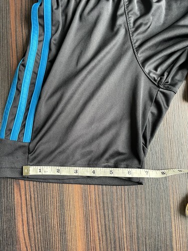 Adidas Climalite Black With Blue Stripes Shorts Youth Boys 9-10 Years Football - 第 9/10 張圖片