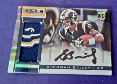 2013 ROOKIES STAR AUTO STEDMAN BAILEY PATCH JERSEY 3 COLOR LOGO #1/5  RAMS