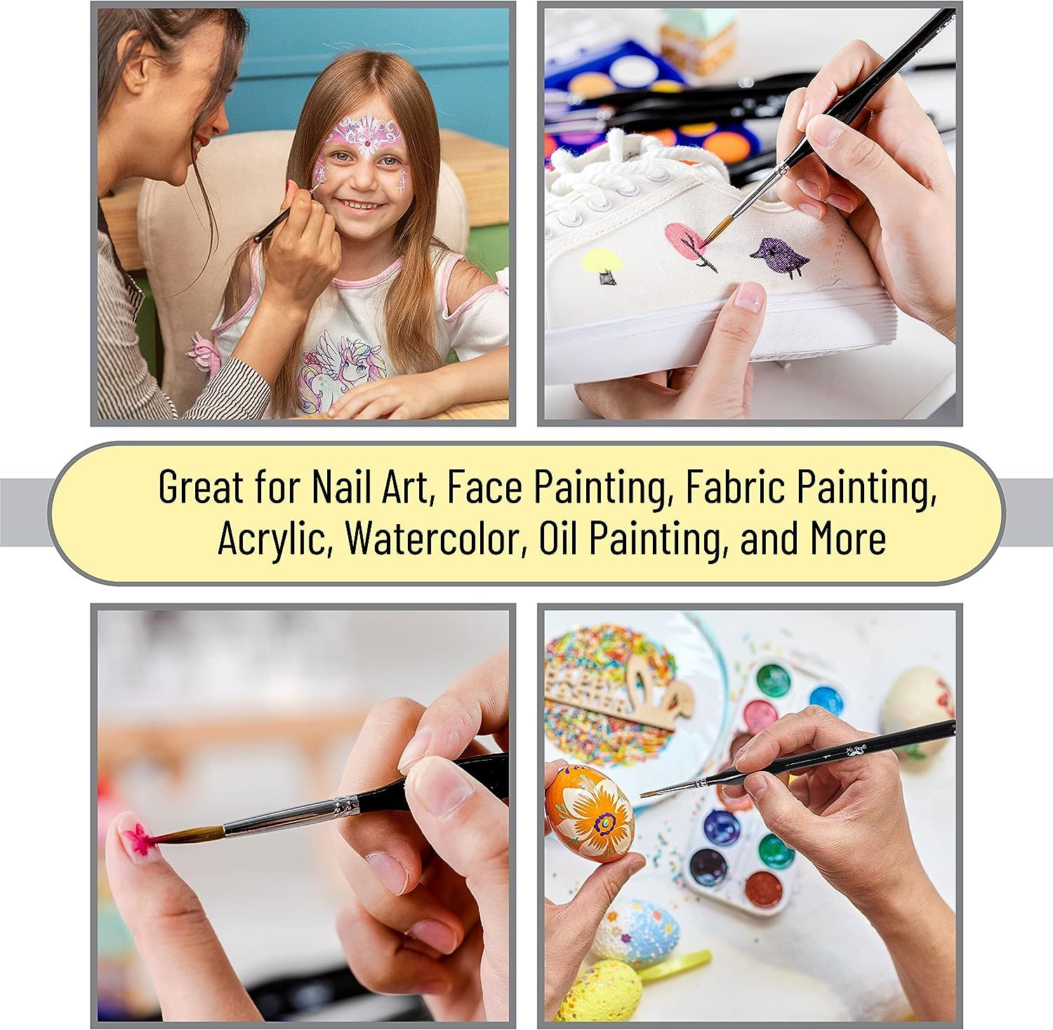 Mr. Pen- Detail Paint Brush Set, 9 pcs, Miniature Paint Brushes