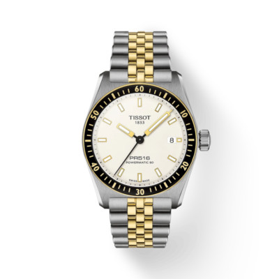 Tissot PR516 Powermatic 80 White Dial 38mm Two Toned Watch T1494072201100