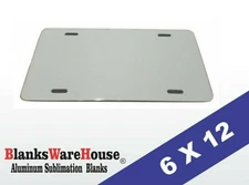120 Pieces ALUMINUM LICENSE PLATE SUBLIMATION BLANKS 6"x 12" 