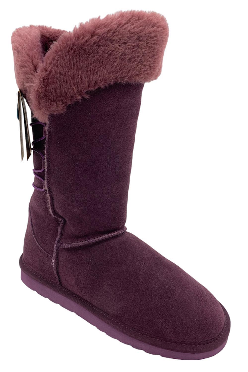 Водостойкие замшевые высокие зимние ботинки Lamo Celeste Plum 8790₽