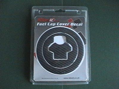 BIKE IT CARBON LOOK FUEL CAP COVER DECAL BMW 3 PIECE STICK-ON NEW