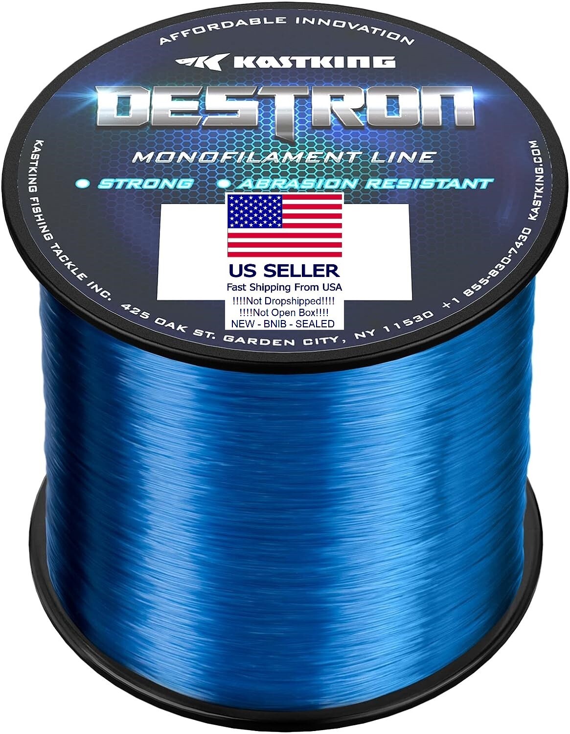 100lb Test Fishing Line KastKing Destron Monofilament 1/4lb Blue
