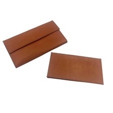 Vintage Baronet Genuine Leather Wallet  Checkbook Cover Set - Classic Brown