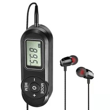 Personal FM Walkman Radio Mini Digital Tuning Portable Radio with Headphones ...