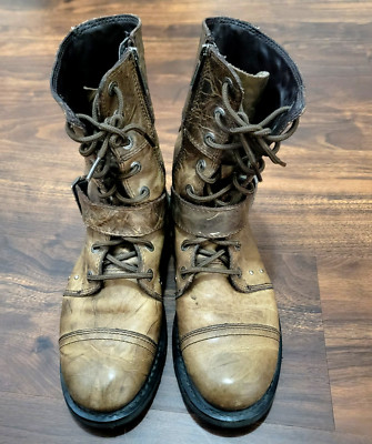 WOMEN'S Harley Davidson BROWN Leather  Boots Sz 8.5