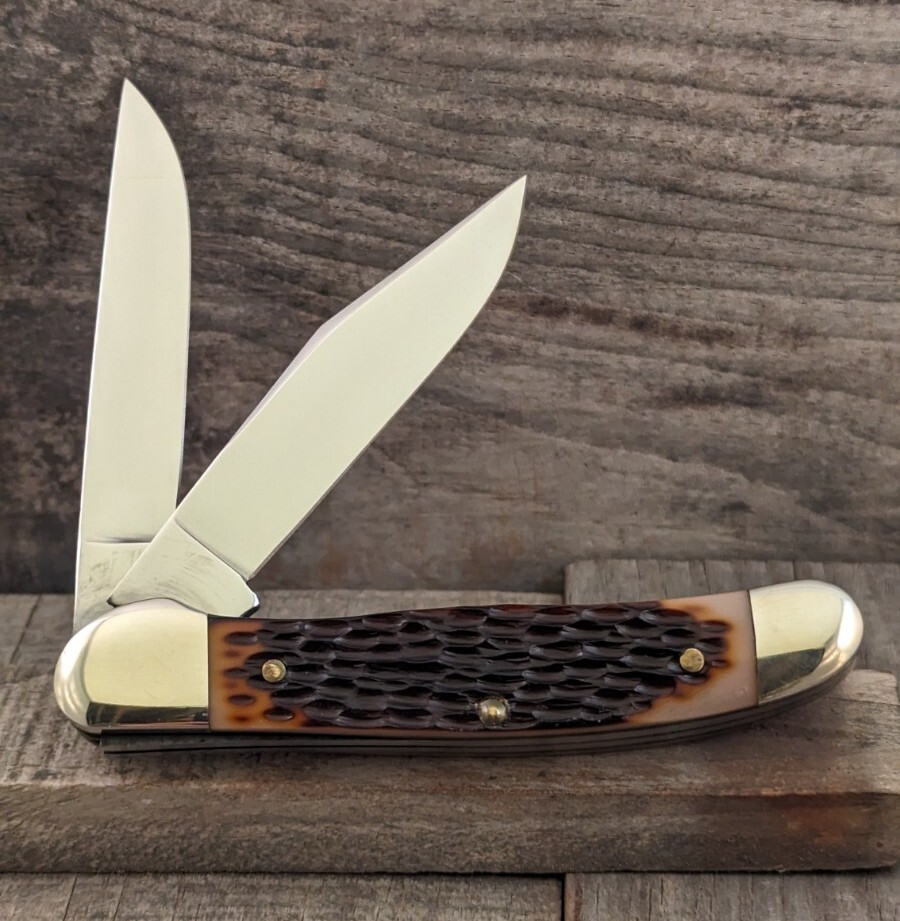 1995 Queen Steel USA 3.875" Stainless Copperhead Folding Knife 9165 eBay