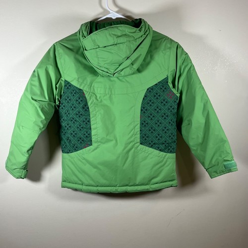 Columbia Jacket Youth Girls S 7/8 Green Hooded Coat Reversable Very Warm Winter - Picture 9 of 15