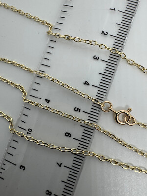 9 kt Gelbgold 1,7 mm Spur gefeilt ovale Gliederkette 20''/50 cm Hals Kette (G45AFT)