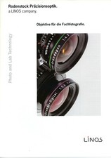 LINOS Brochure RODENSTOCK LENSES Apo Sironar Ronar Grandagon Imagon (Y2823