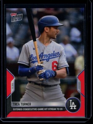 2022 Topps Now #254 Trea Turner Red Parallel Card #d 4/10