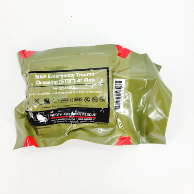 NAR Emergency Trauma Dressing ETD 4'' Flat 30-0093 exp 01/2034