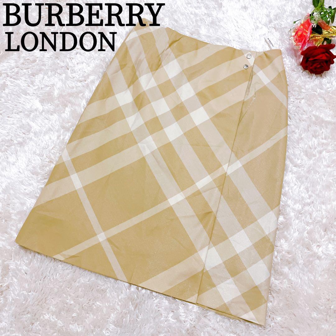Burberry London Nova Check Knee-Length Skirt Beige 38/M(US:S Burberry London Nova Check Knee-Length Skirt Beige 38/M(US:S